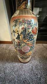 Large Japanese Satsuma Style Peacock Floor Vase - Image 6