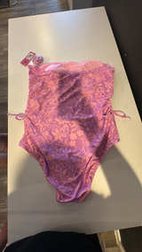 Left on Friday Sunday Suit One Piece Swimsuit Floral Purple - Image 3