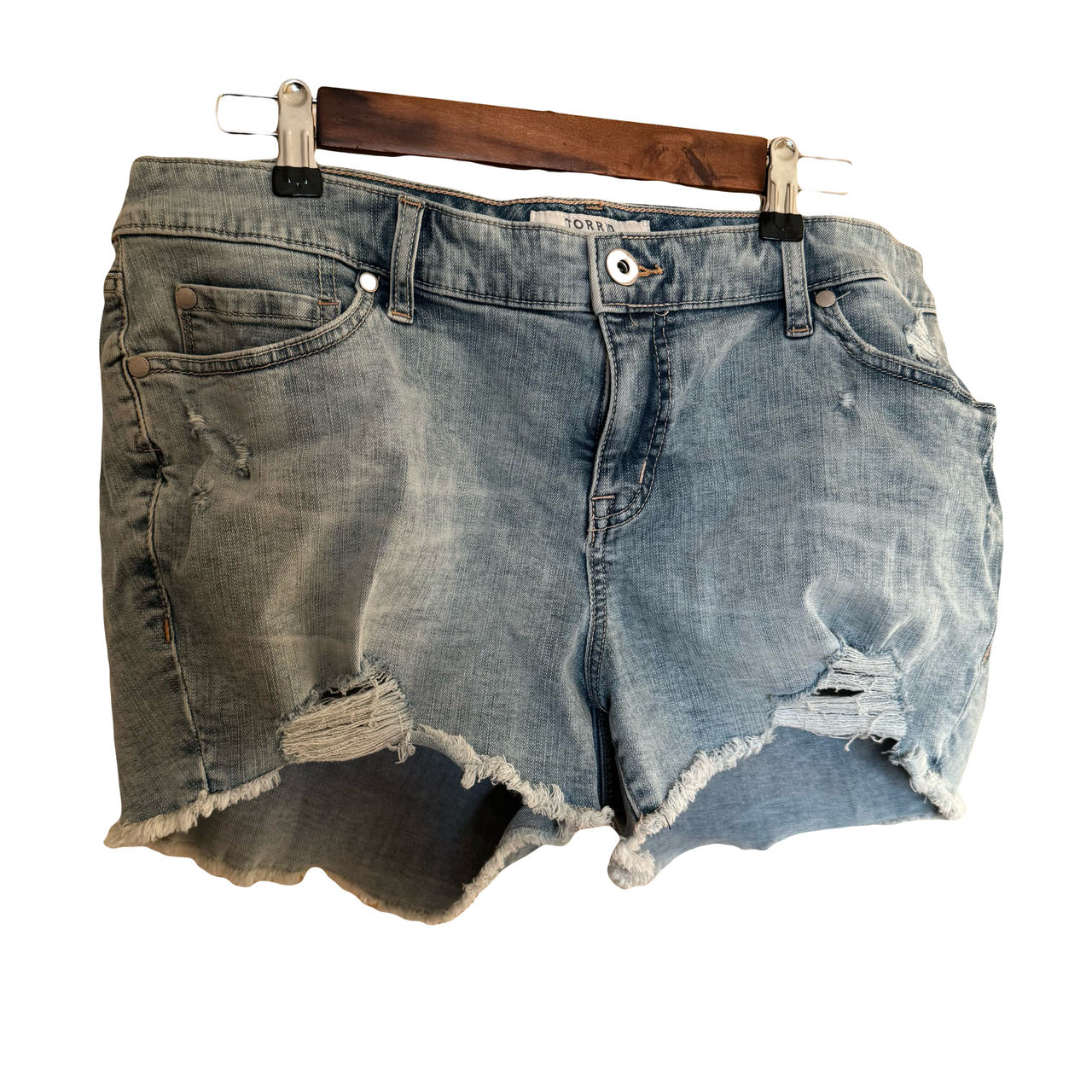 Distressed Denim Shorts