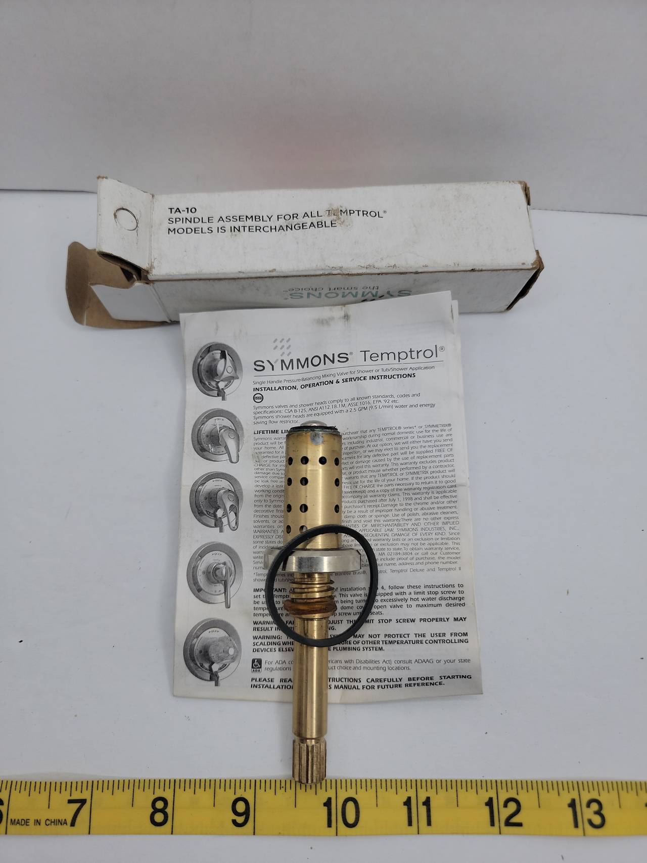 Symmons TA-10 Temptrol Spindle Assembly