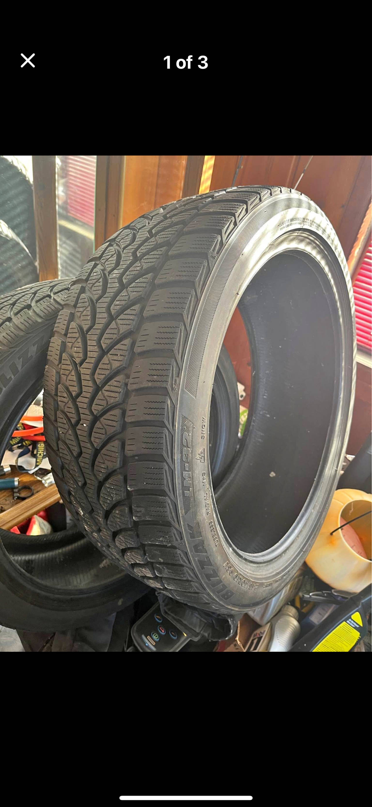 2 Bridgestone Blizzak 19 inch Tires