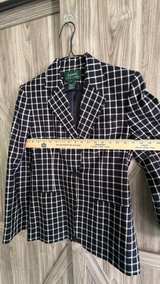 Lauren Ralph Lauren Windowpane Plaid Blazer Jacket Blue Size 4 - Image 5