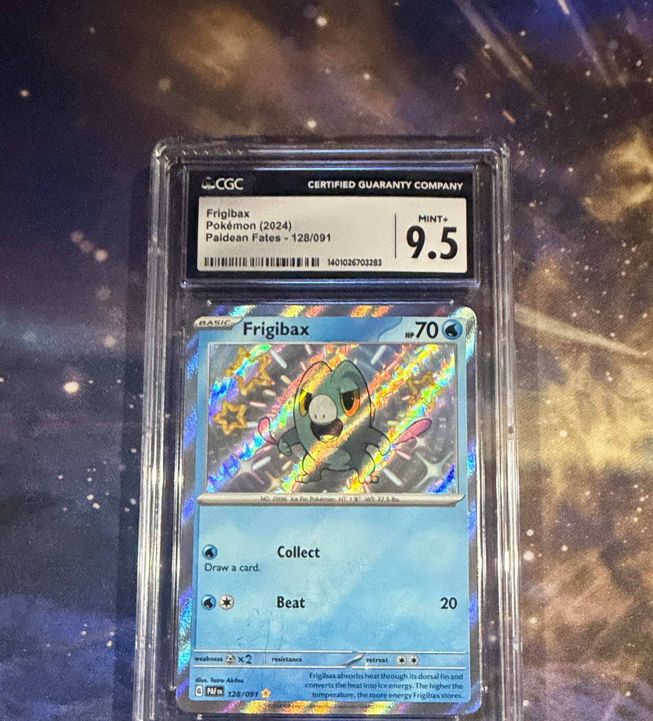 Pokémon TCG Frigibax Paldean Fates 128/091 CGC 9.5