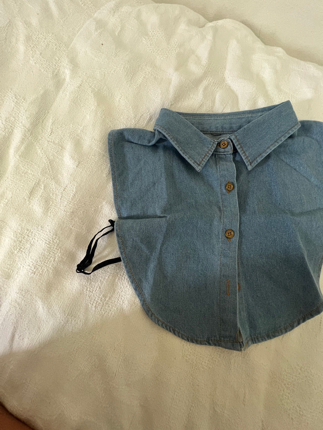 Detachable Denim Shirt Collar