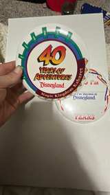 Vintage Disneyland 30th and 40th Anniversary Buttons - Image 2
