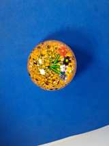 Millefiori Floral Glass Paperweight - Image 3
