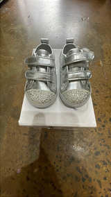 Guess Glamtastic Low EZ Toddler Shoes size 4T silver metallic diamanté NIB - Image 2
