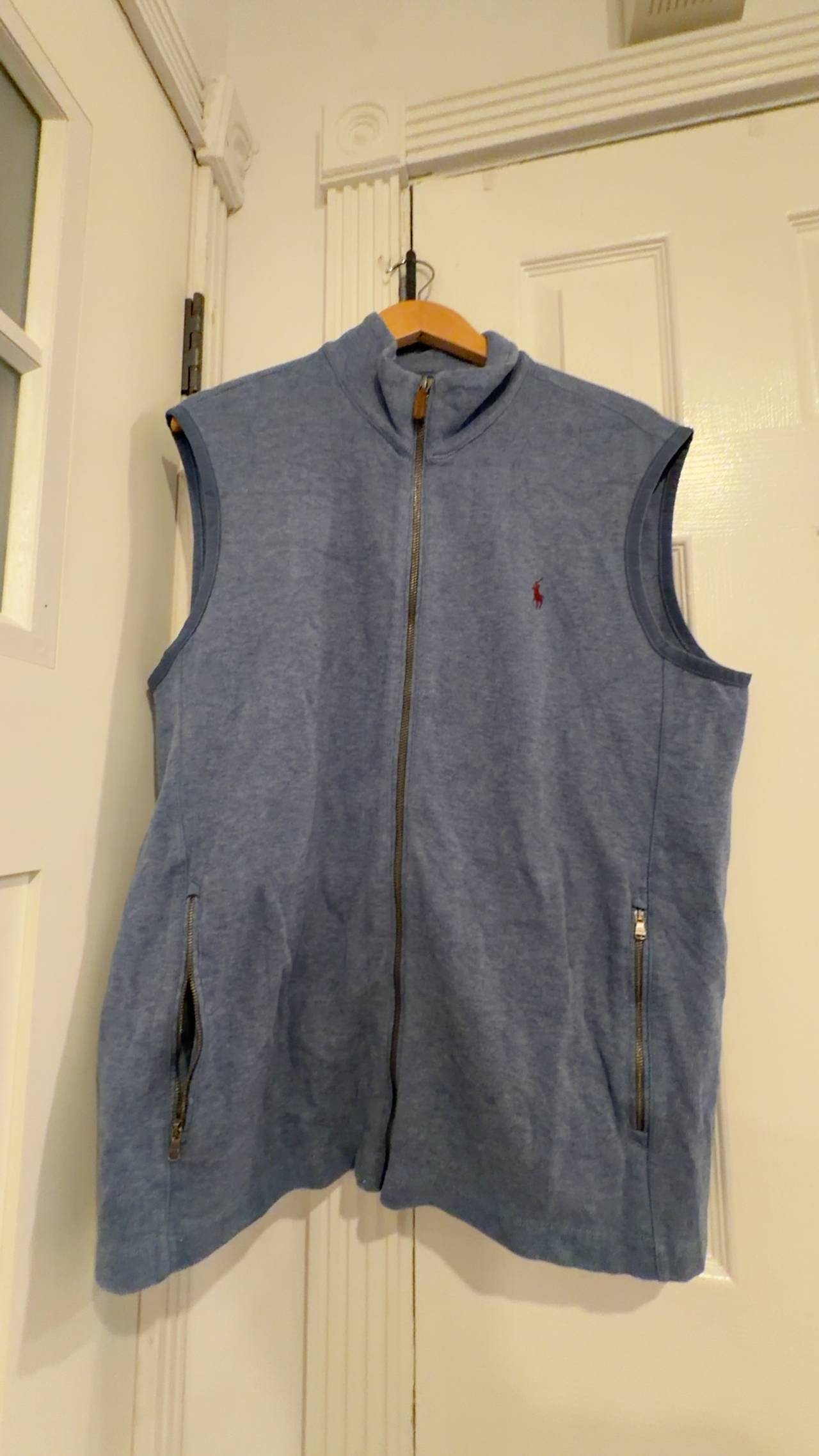 Ralph Lauren Blue Zip Vest Large 