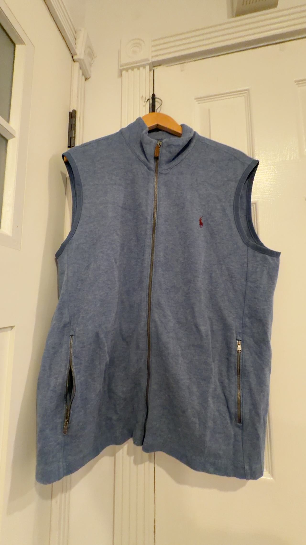 Ralph Lauren Blue Zip Vest Large 