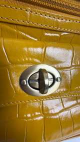 Michael Rome Designs Leather Croc Embossed Hobo Shoulder Bag - Image 3