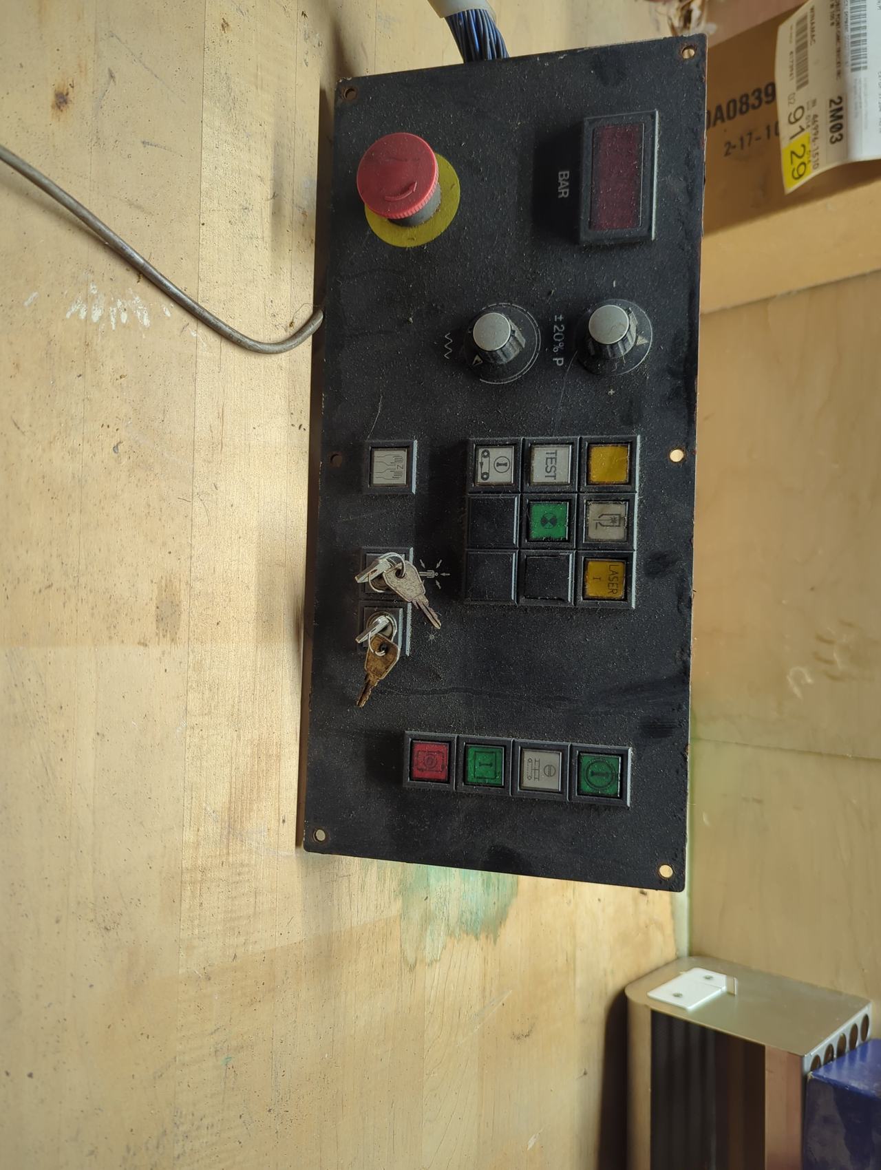 Bystronic Laser Control Panel Assembly