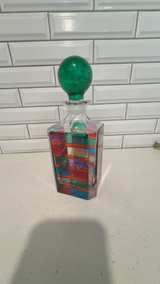 Murano Scaleno Hand-Painted Italian Crystal Whiskey Decanter - Image 1