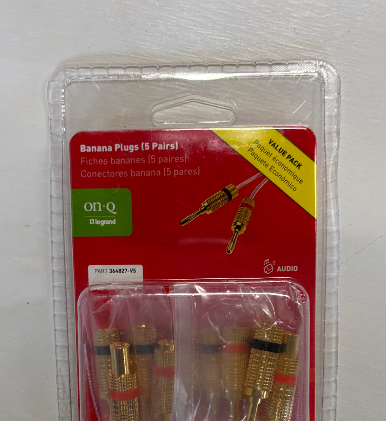On-Q Legrand Banana Plugs 5 Pair Value Pack 364827-V5