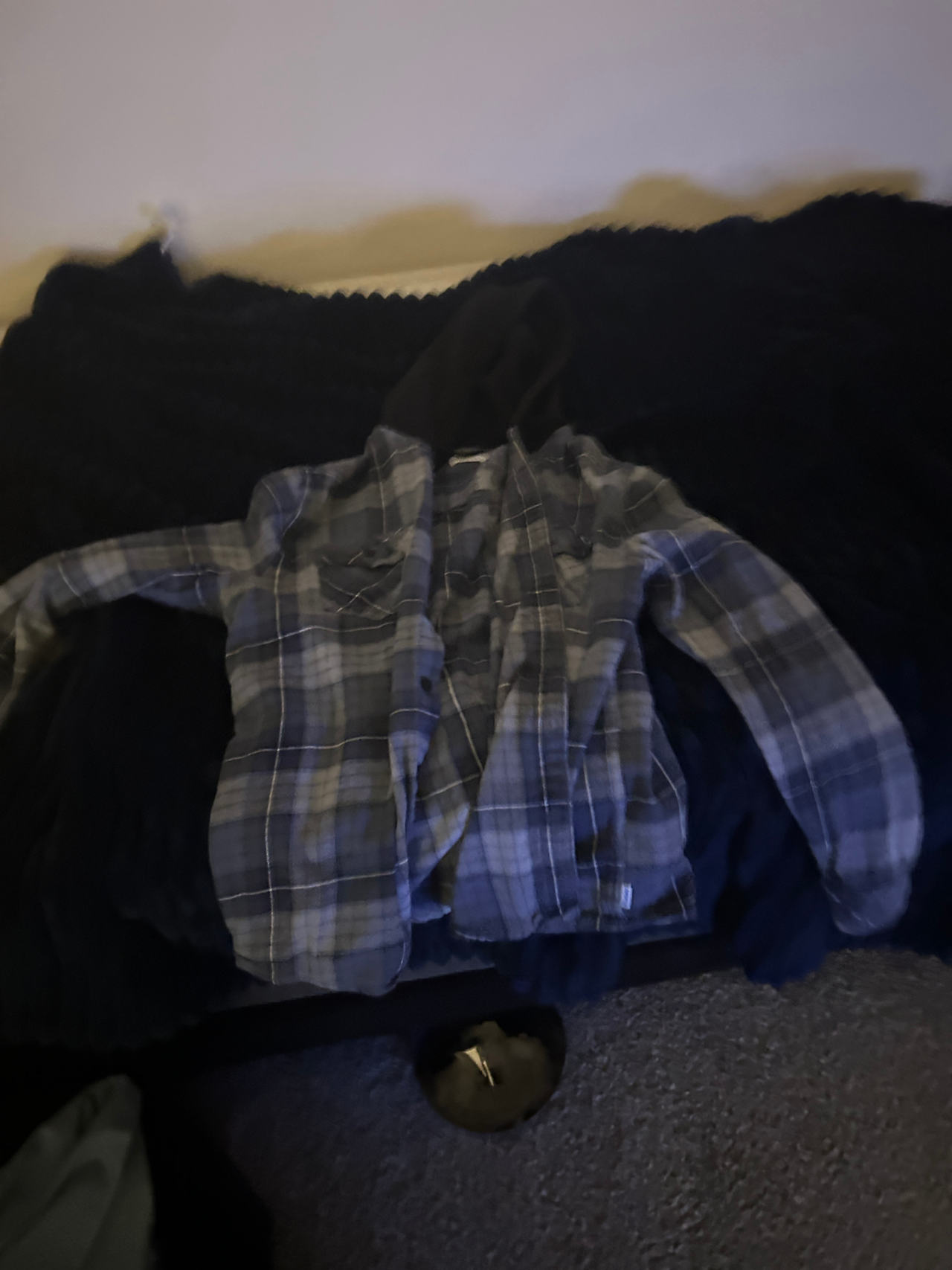 Plaid Flannel Shirt Jacket with Hood