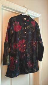 Chico's Embroidered Floral Embroidered Jacket mandarin collar Size 1 - Image 5