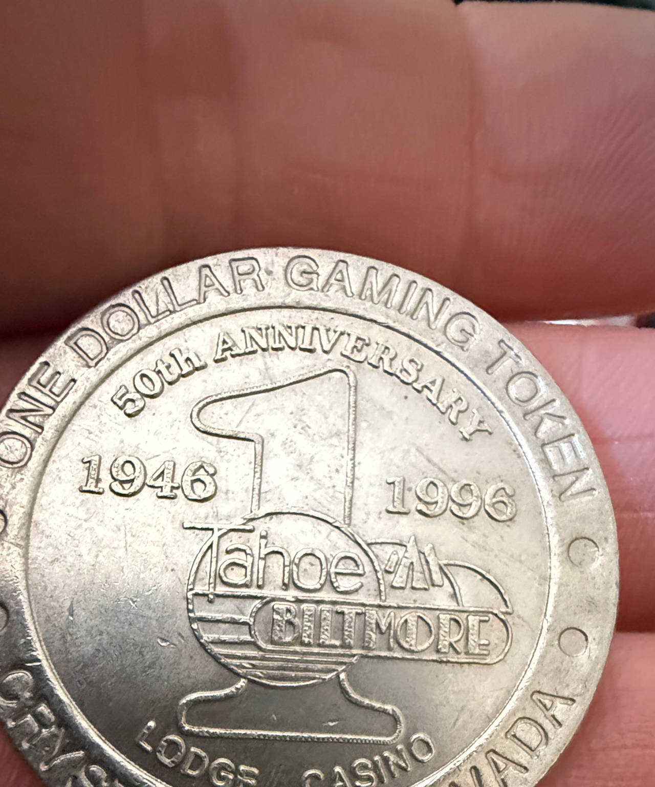 Tahoe Biltmore 50th Anniversary $1 Gaming Token