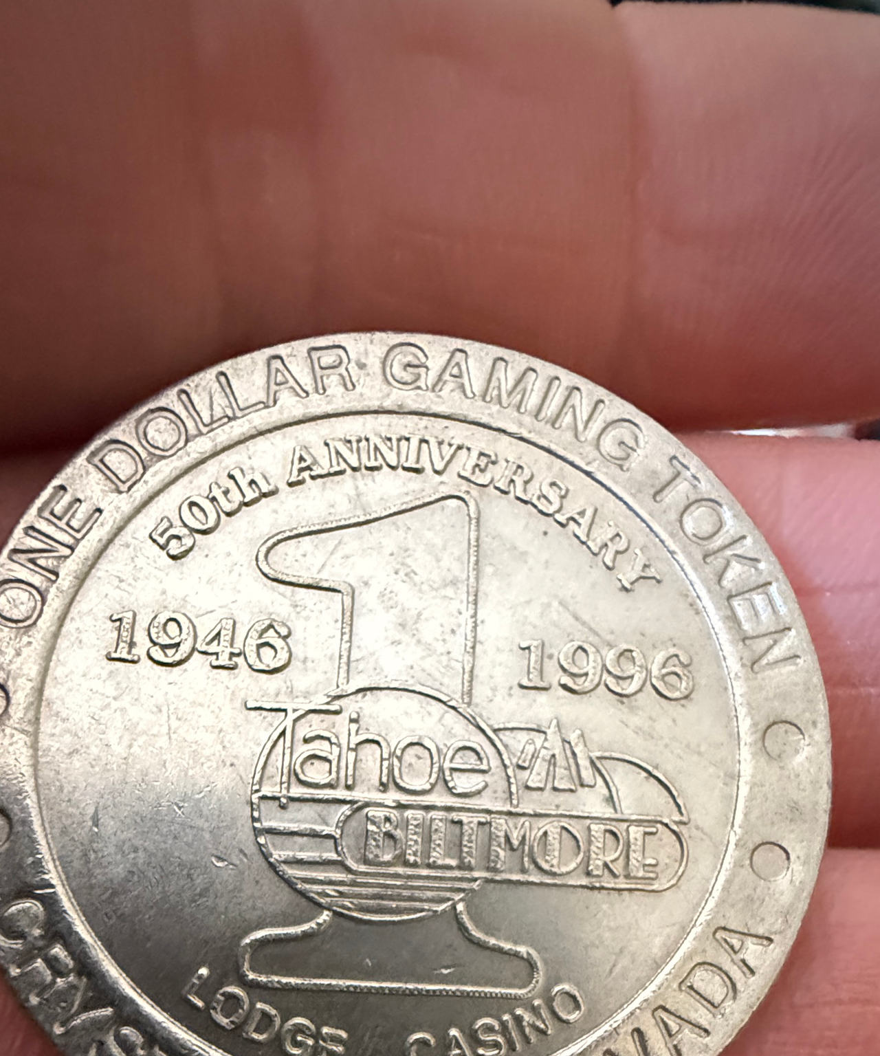 Tahoe Biltmore 50th Anniversary $1 Gaming Token