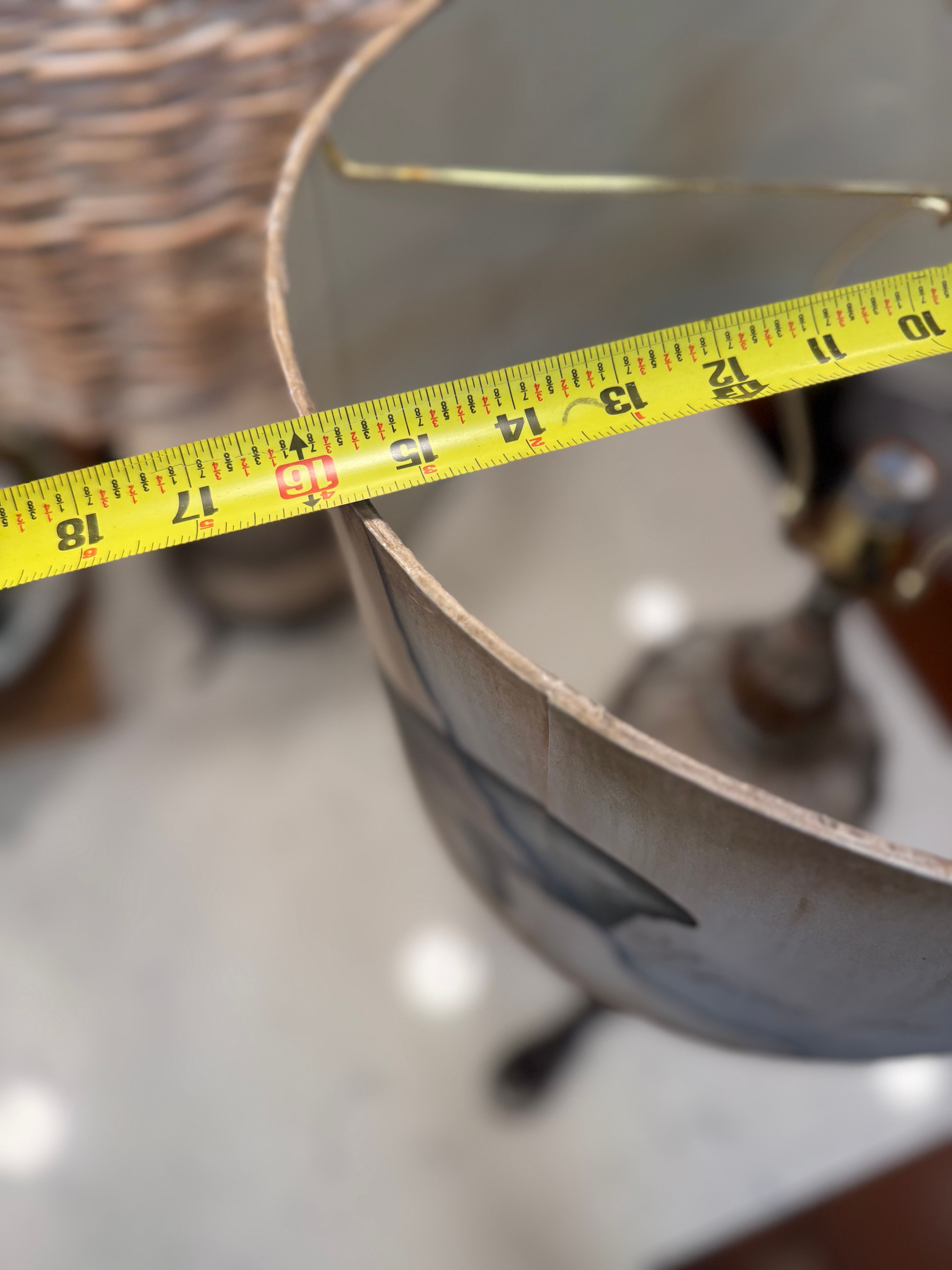 Distressed Table Lamp with Butterfly Shade - Image 4