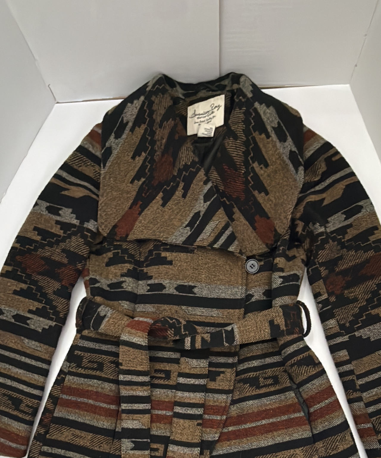 American Rag Southwestern Belted Coat small