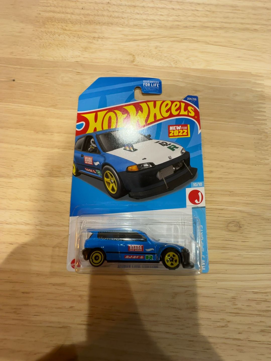 Hot Wheels Honda Civic Custom Blue Diecast Car