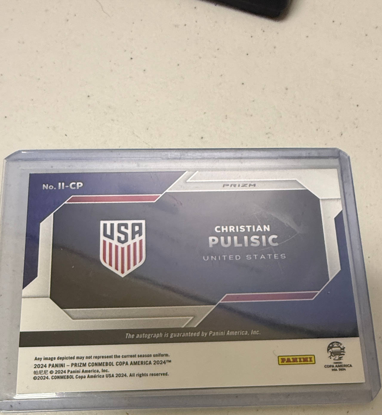 2024 Panini Prizm Copa America Christian Pulisic International Ink Autograph
