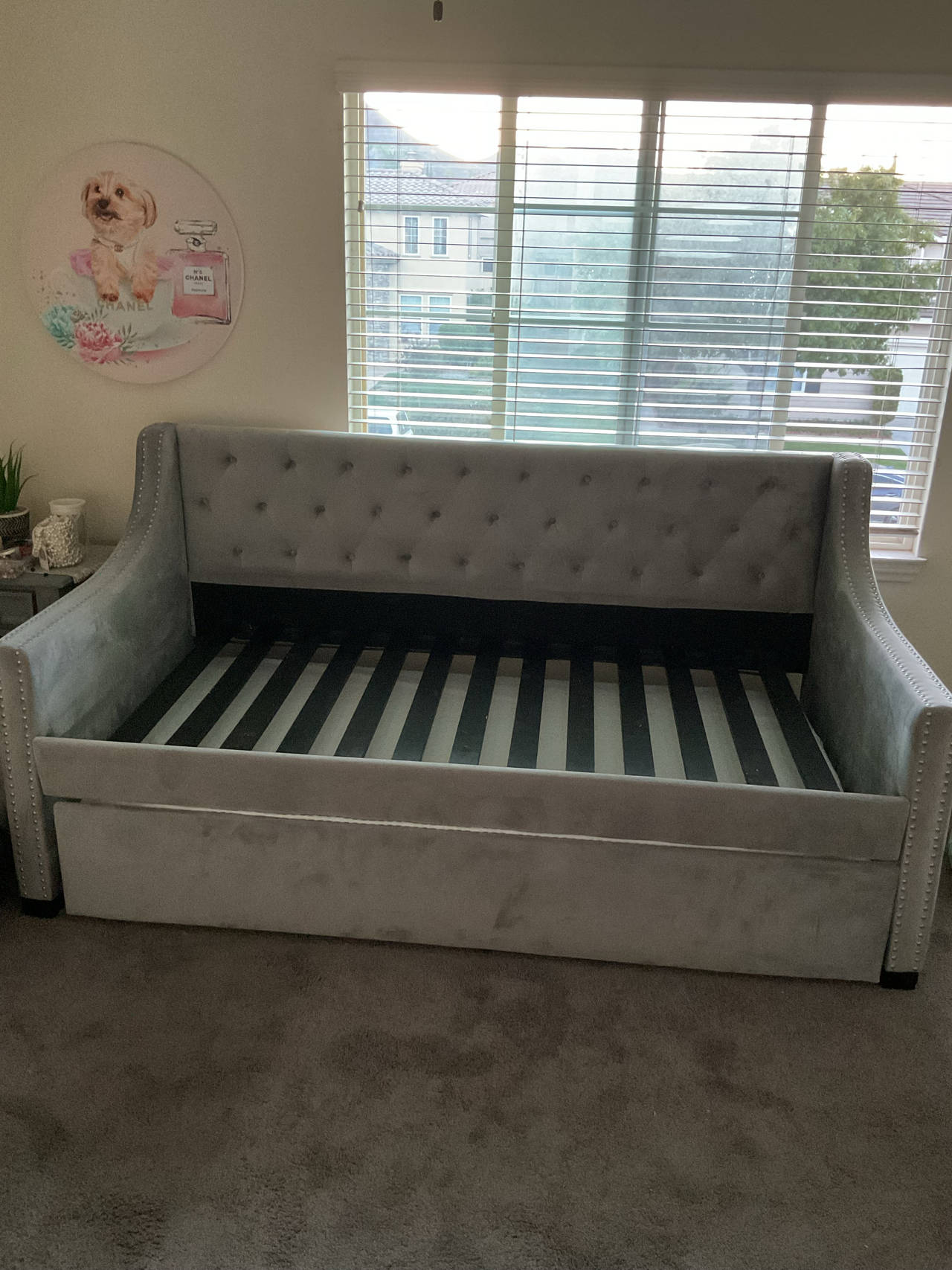Upholstered Daybed with Trundle