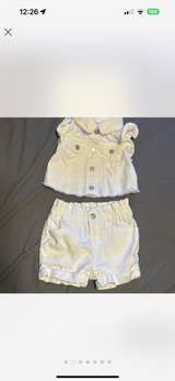 Toddler Girls' White Denim Vest and Shorts Set - Image 2