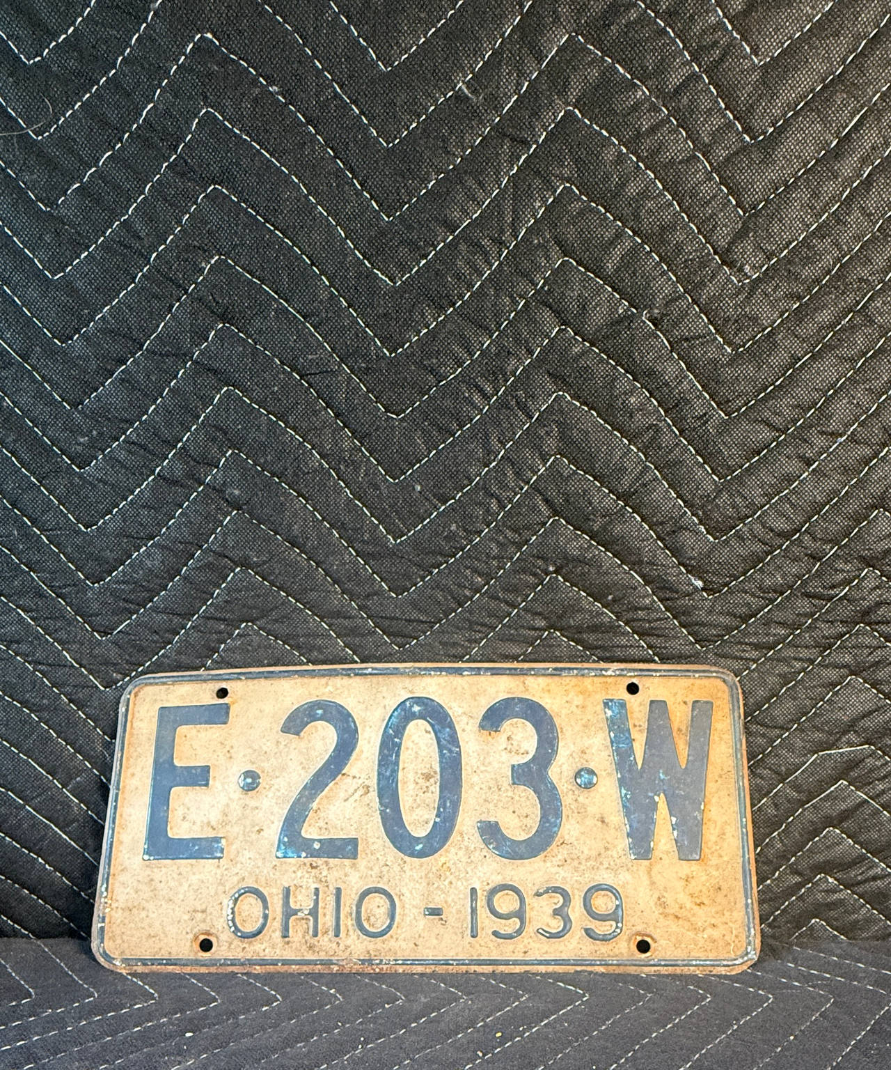1939 Ohio License Plate