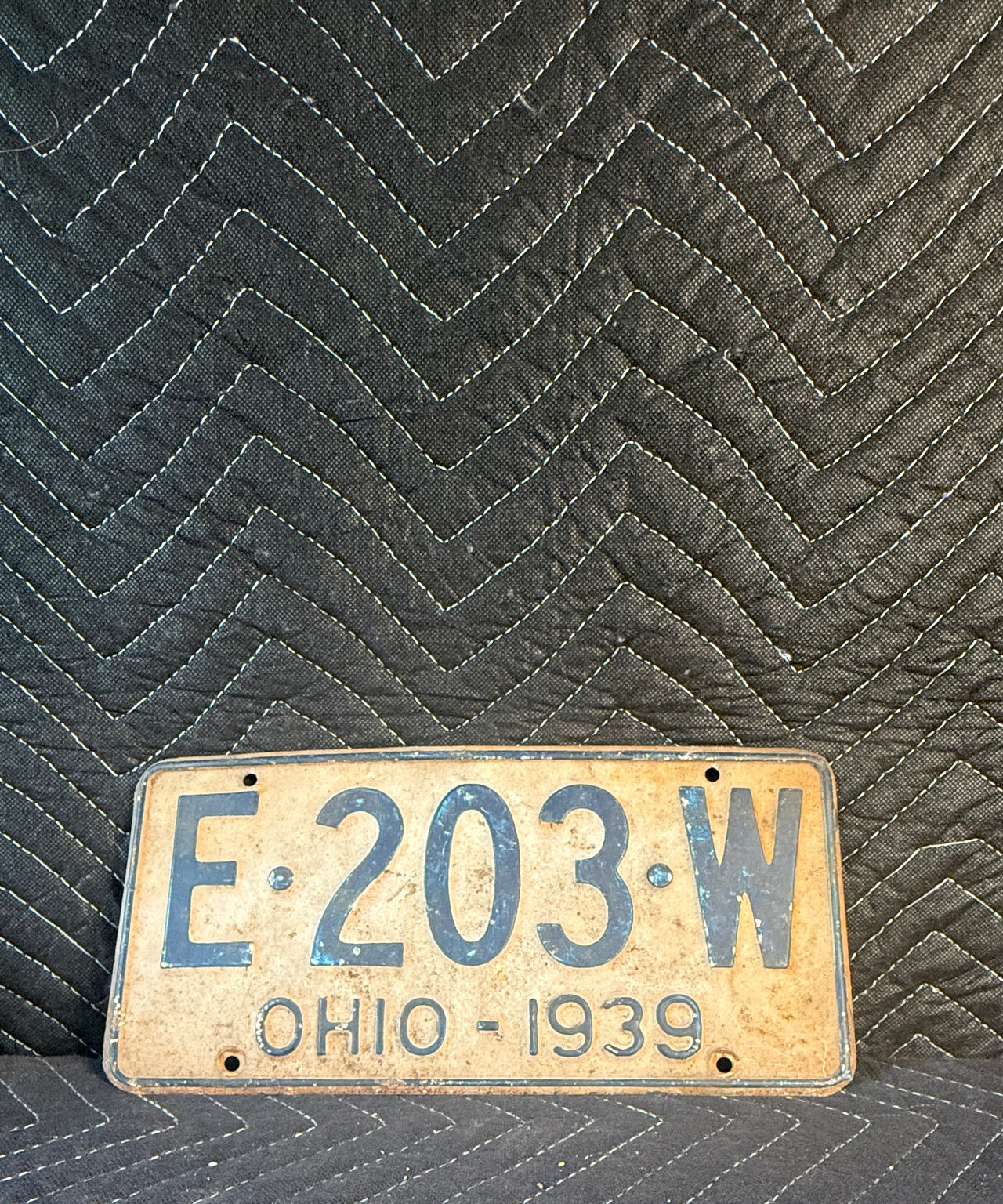 1939 Ohio License Plate