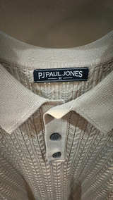 Paul Jones Men's Beige Knit Polo Shirt - Image 3