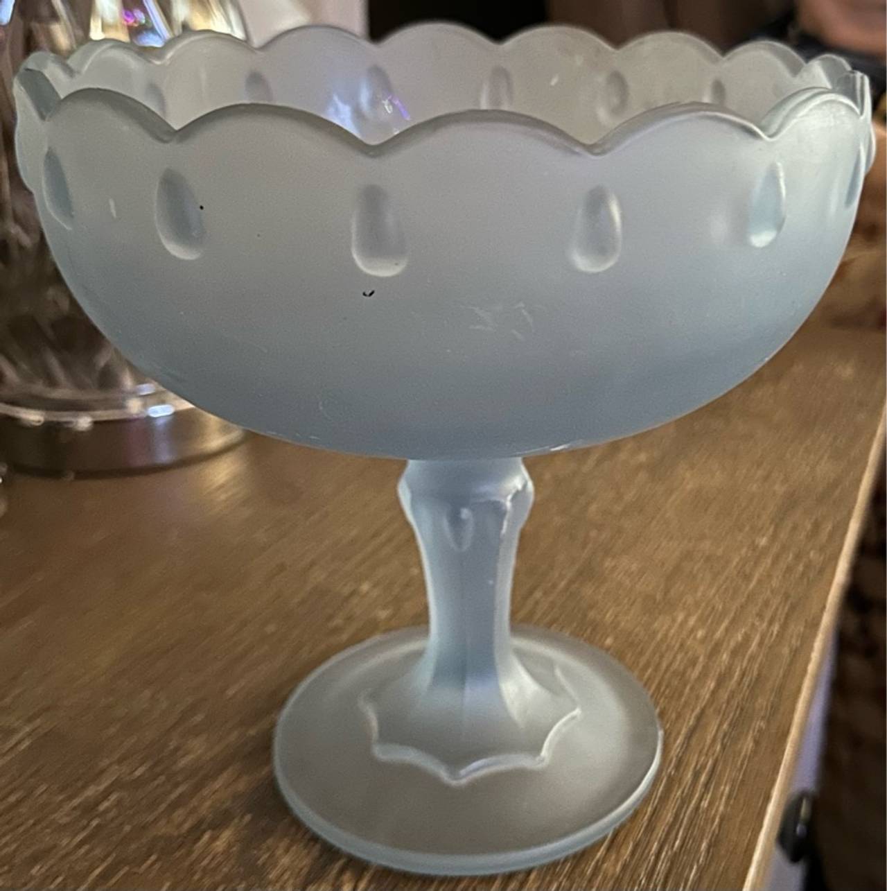 Indiana Glass Blue Compote Bowl