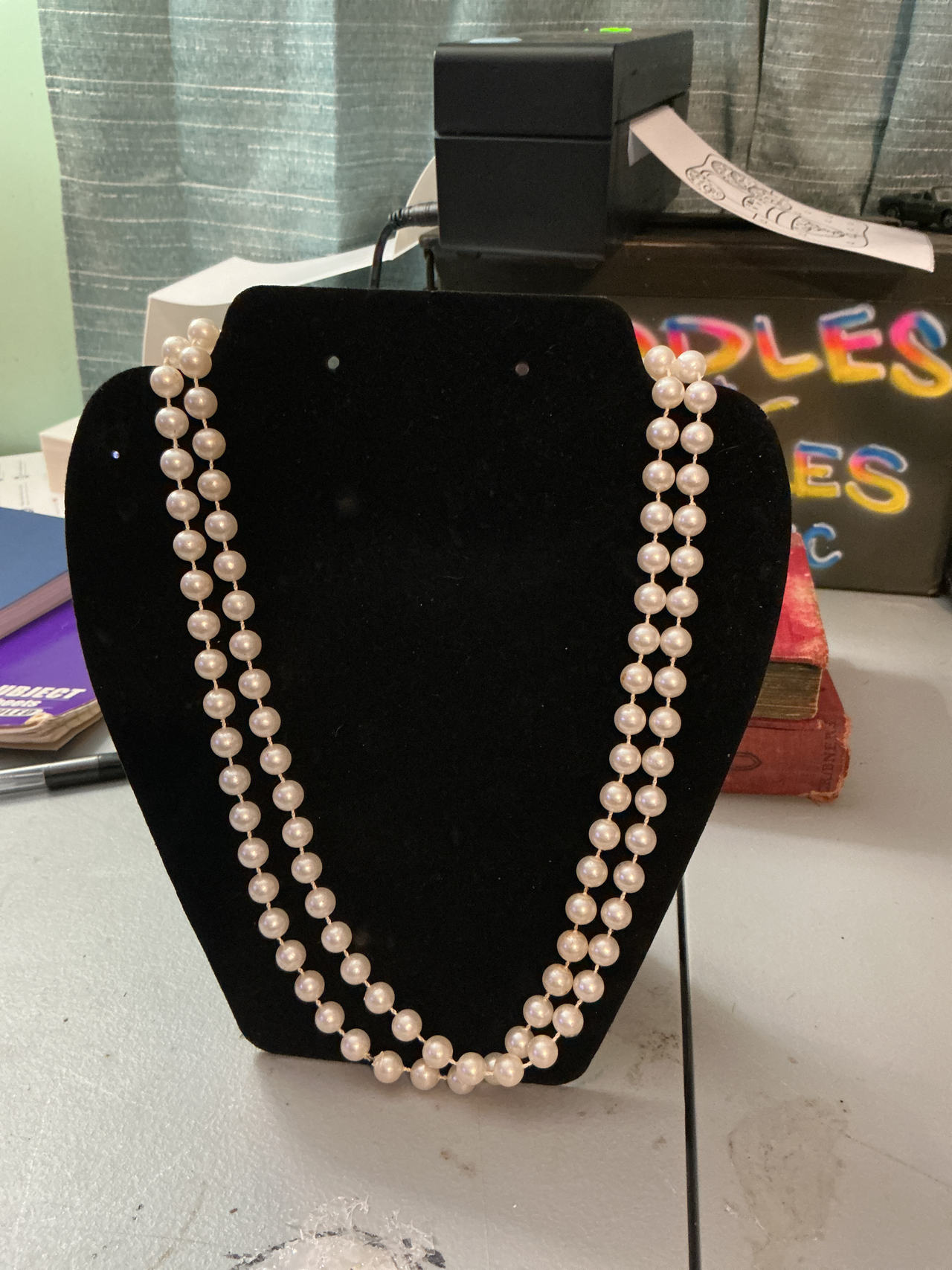 Double Strand Pearl Necklace