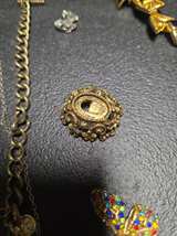 Vintage Gold Tone Filigree Brooch Setting - Image 2
