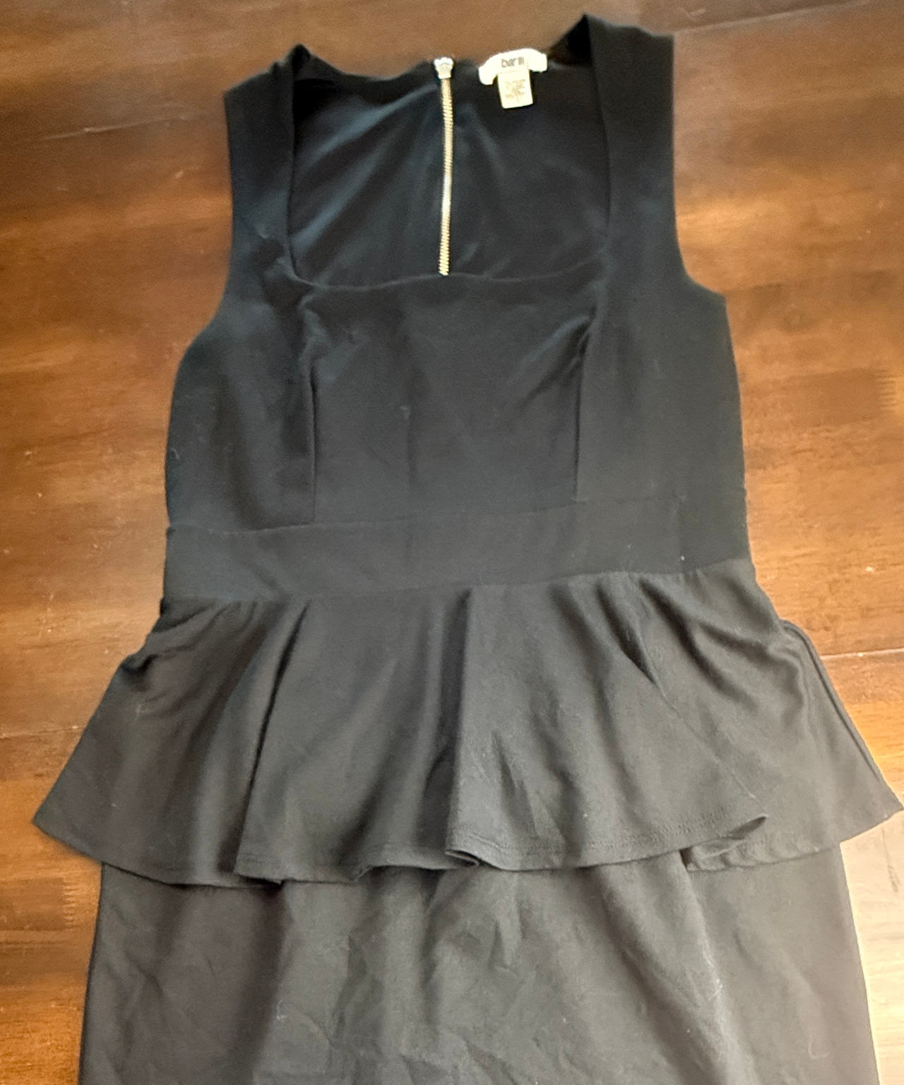 Bar III Sleeveless Peplum Dress