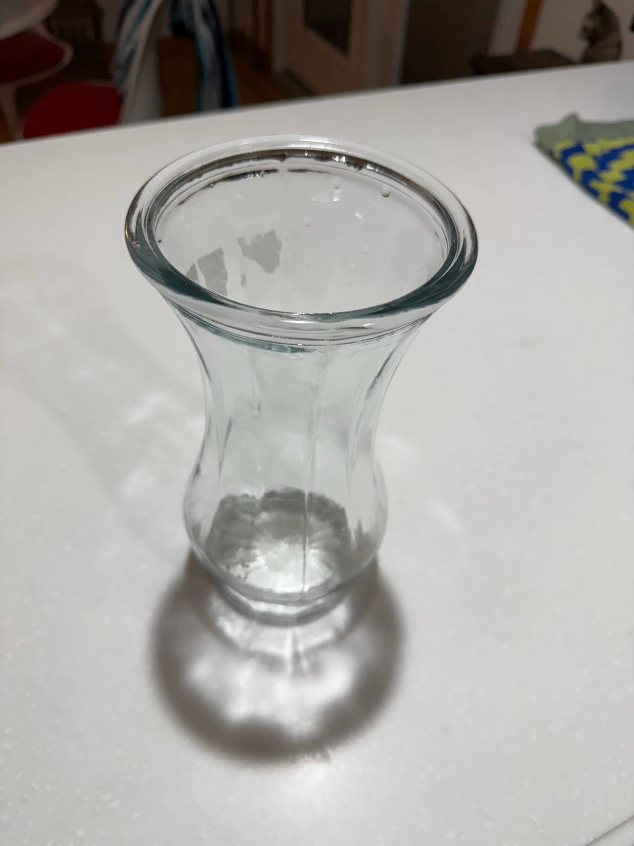 Libbey Fluted Glass Flower Vase
