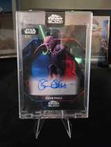 2022 Topps Chrome Black Star Wars Even Piell Autograph Green Refractor /99 - Image 3