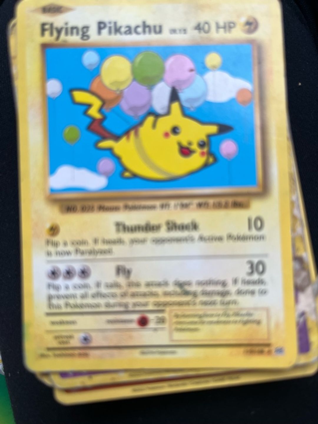 Pokemon Flying Pikachu Secret Rare Card