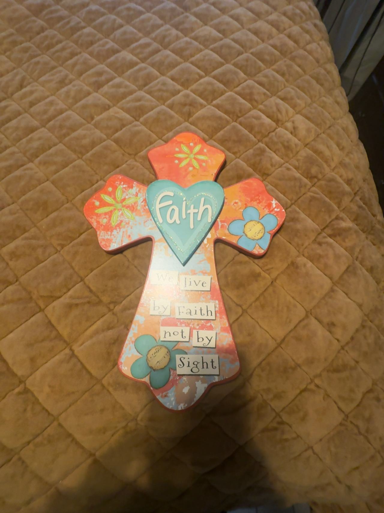 Wooden Faith Cross Wall Hanging