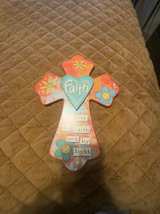 Wooden Faith Cross Wall Hanging - Image 1
