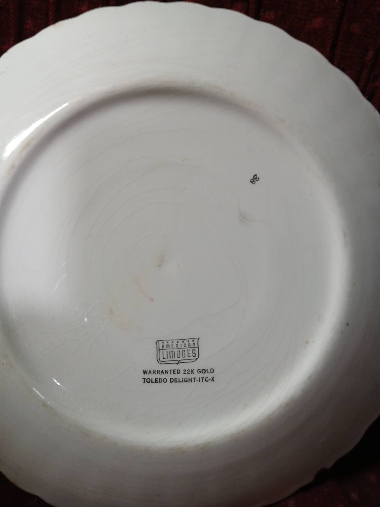 Vintage Scalloped Floral Decorative Plate