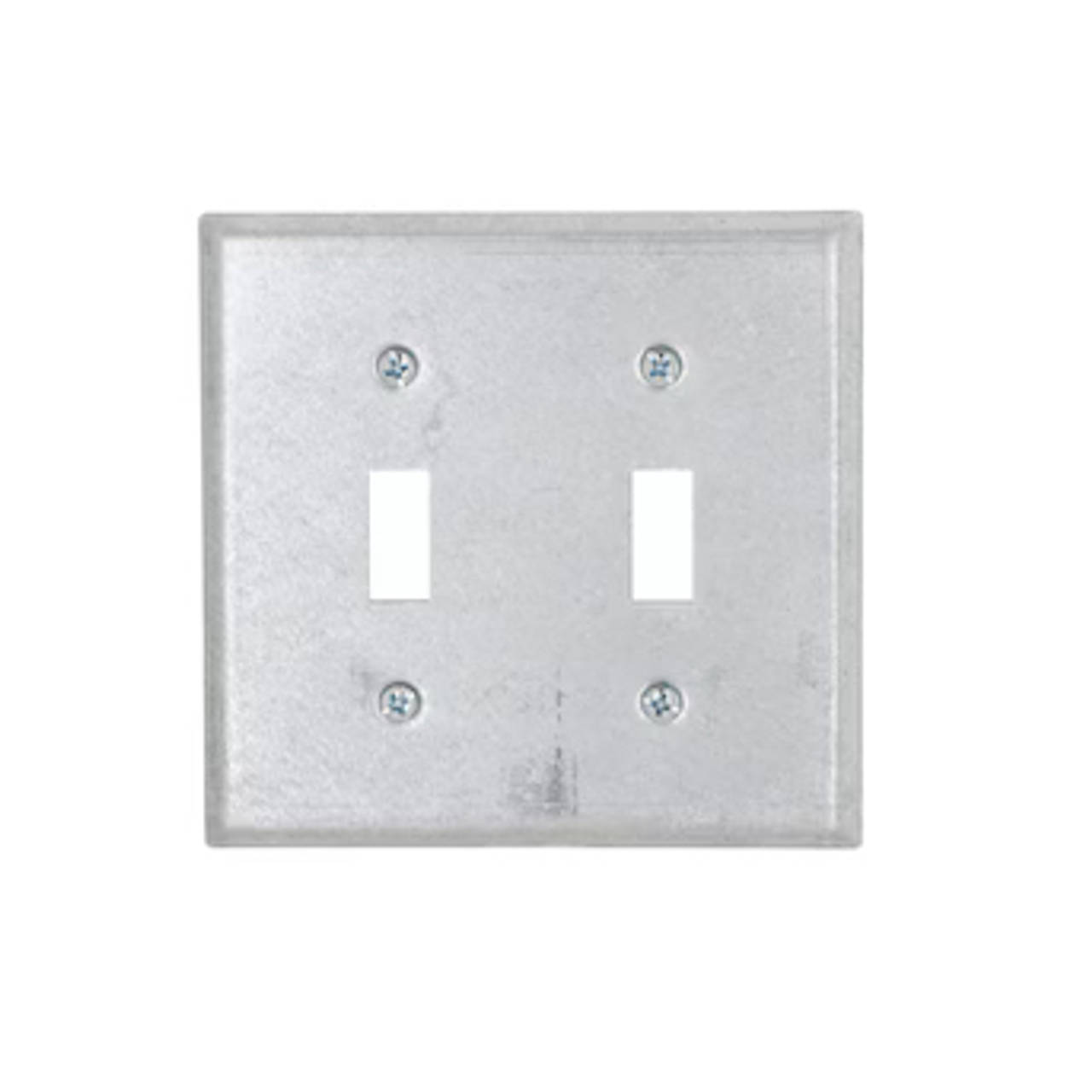 Hubbell RACO 2 -Gang Standard Size Gray Metal Indoor Toggle Wall Plate