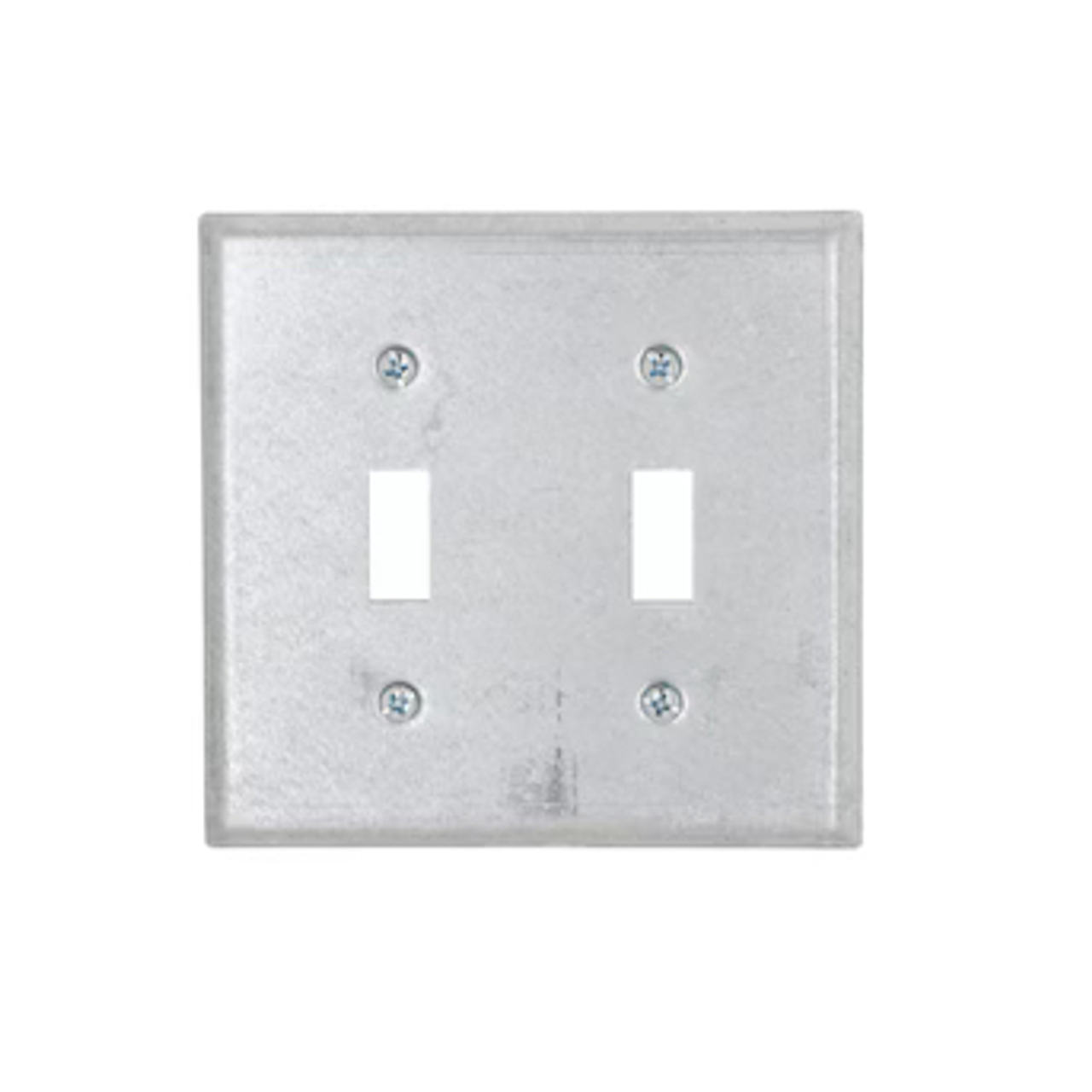 Hubbell RACO 2 -Gang Standard Size Gray Metal Indoor Toggle Wall Plate