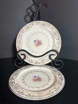 Triumph Limoges Rosalie 22K Gold Trim Floral China Plate - Image 1