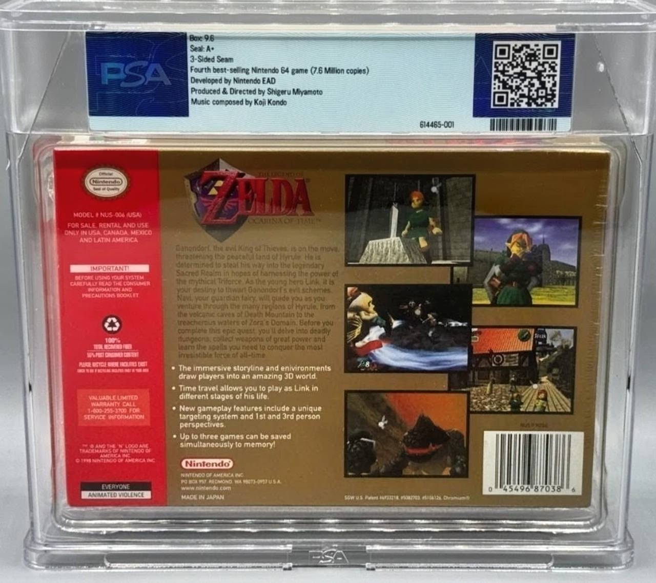 The Legend of Zelda: Ocarina of Time Collector's Edition (Nintendo 64) - PSA 9.6 A+