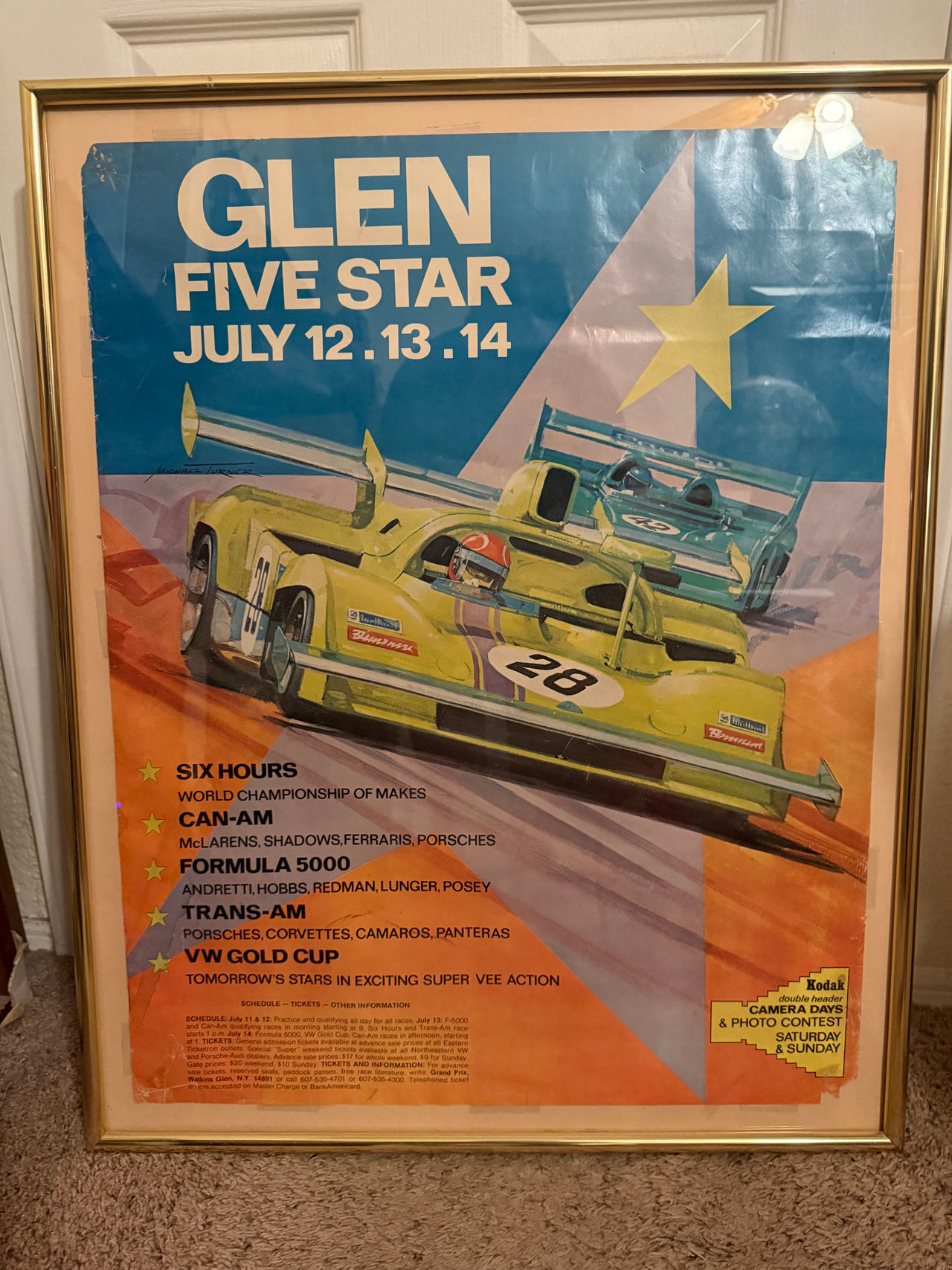 Watkins Glen Five Star Race Event Poster
