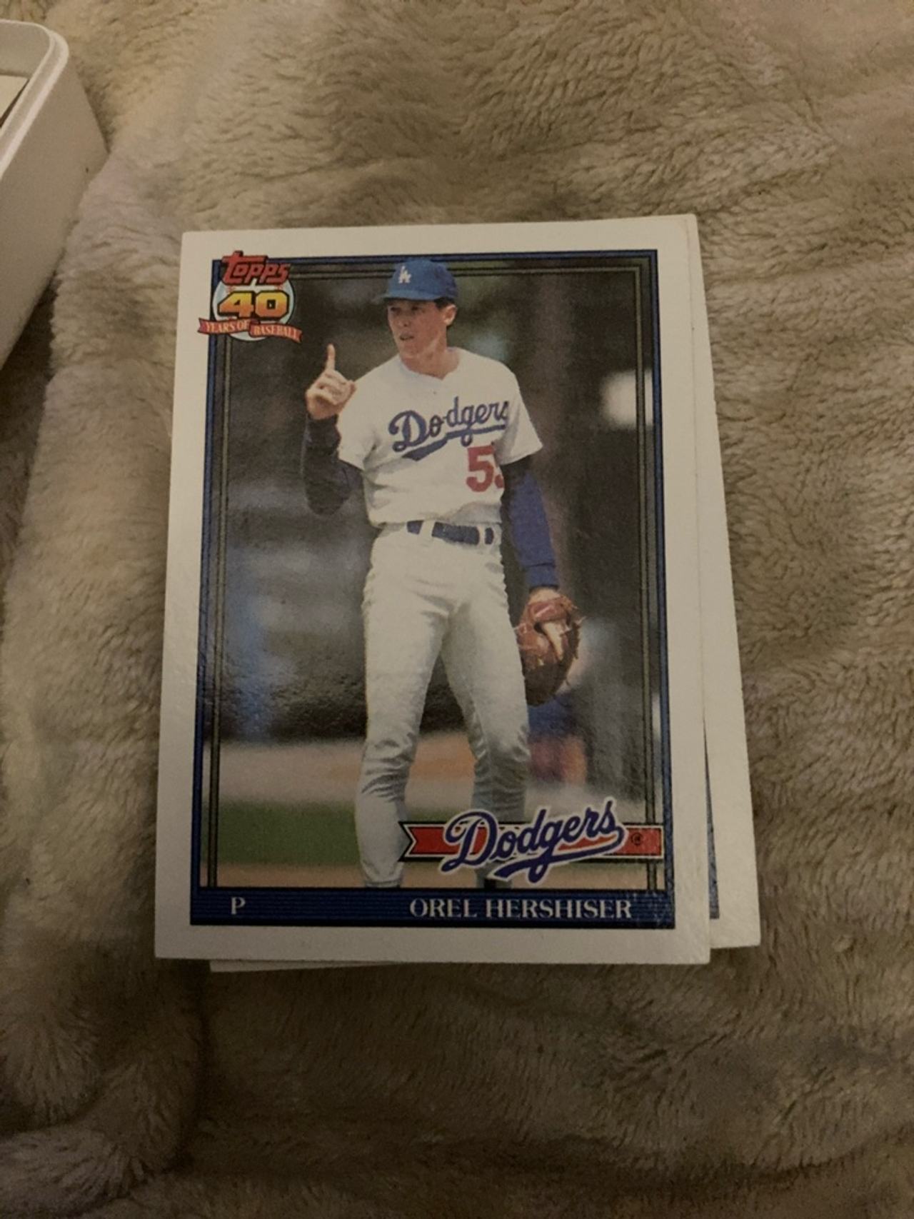 Topps 1991 Orel Hershiser Baseball Card #690