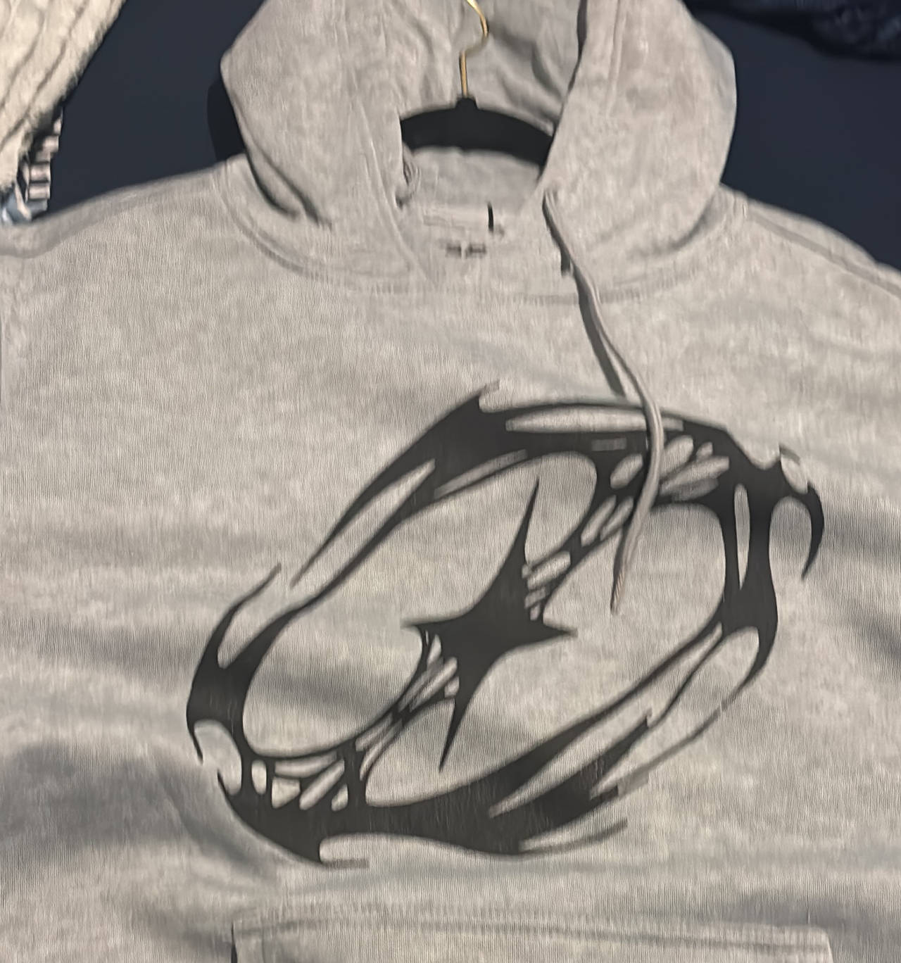 New Grey Tribal Star Graphic Hoodie