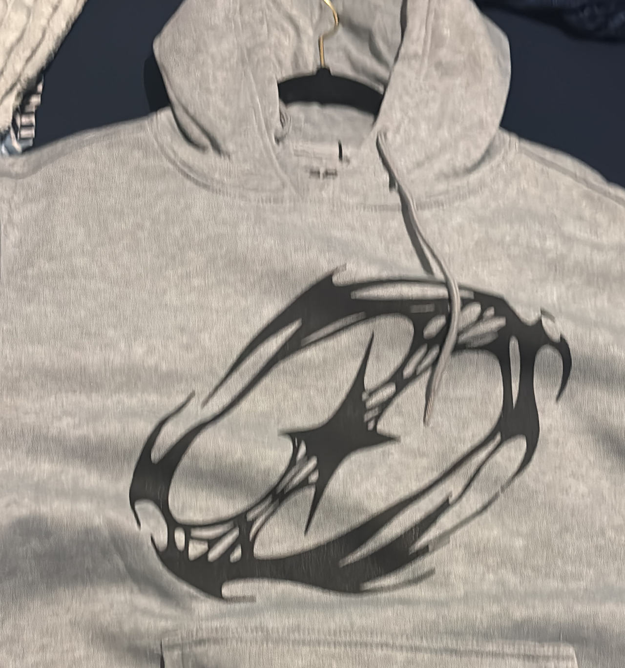 New Grey Tribal Star Graphic Hoodie