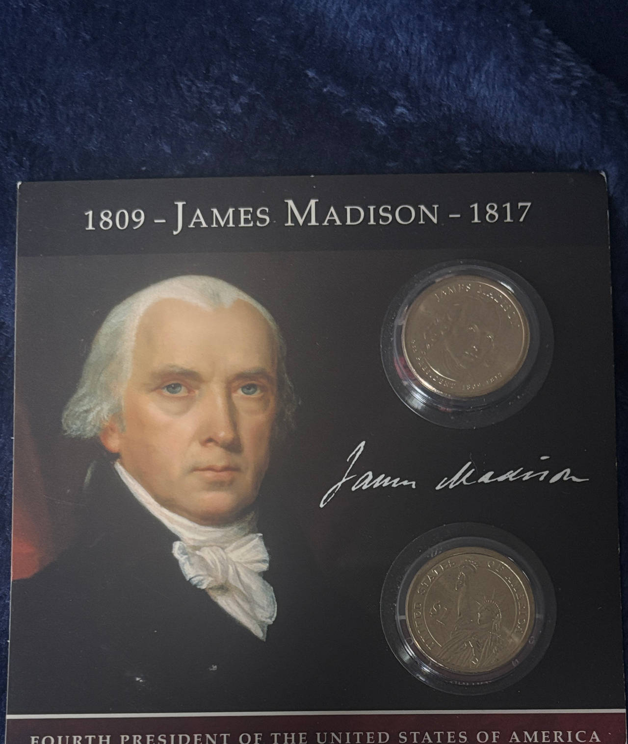 James Madison Presidential $1 Coin Display Set