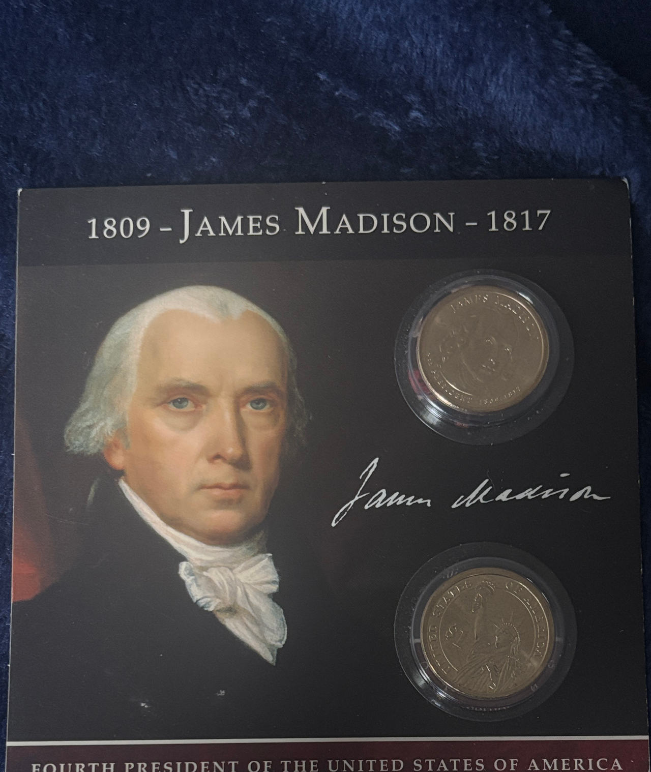 James Madison Presidential $1 Coin Display Set